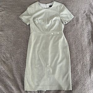 Banana Republic Gray Sheath Office Dress Size 8 Petite